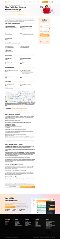 Kā sazināties ar Ebay klientu apkalpošanas dienestu, izmantojot e-pastu, tiešsaistes čata atbalstu, tālruņa numuru, sociālo mediju atbalstu un pašapkalpošanās atbalstu.