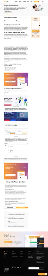 Progress IMail Server ir uzticama, daudzpusīga e-pasta ziņapmaiņas sistēma, ko var viegli konfigurēt un uzturēt.