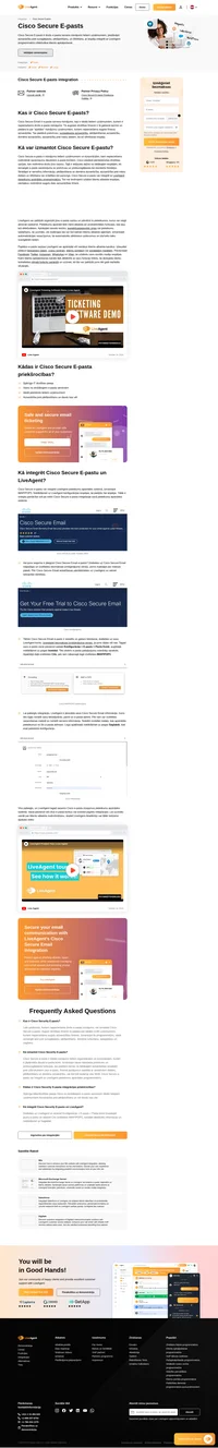 Cisco Secure E-pasts ir e-pasta servera risinājums ar neticamu drošību un aizsardzību pret surogātpastu, vīrusiem, pikšķerēšanu u.c.
