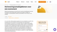 Soms kunnen klanten een evenement vergeten waarvoor ze zich hebben aangemeld. Laat het ze weten met onze gratis emailtemplates voor evenementenherinneringen.