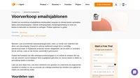 Gebruik onze volledig aanpasbare emailsjablonen voor voorverkoop om de interesse van uw potentiële en bestaande klanten in uw verkoopcampagnes te wekken.
