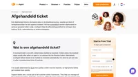 Een ticket wordt als afgehandeld beschouwd wanneer een klant of vertegenwoordiger op de knop afhandelen drukt. Een ticket kan automatisch worden afgehandeld door een regel.