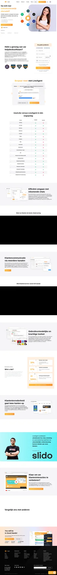 Schakel over naar geweldige live chatsoftware met een ticketsysteem met meerdere kanalen. Verbeter uw helpdesk met email, sociale media en nog veel meer.