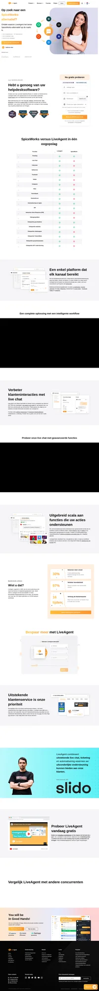 Ontdek wat LiveAgent tot een geweldig SpiceWorks-alternatief maakt. Start u gratis proefperiode en kom meer te weten over het ticketsysteem.