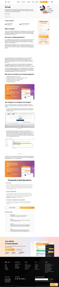 Zentap is een websitebouwer en een marketingoplossing voor makelaars en bedrijven. Nu ook met LiveAgent live chat.