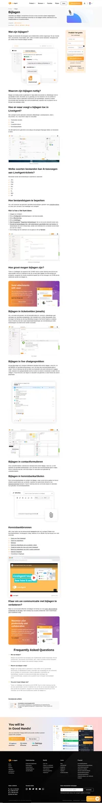 Sleep bestanden bijv. afbeeldingen, muziek, video of documenten voor uw tickets door LiveAgent's functie - Bijlagen. Het is zo makkelijk. Lees er meer over.