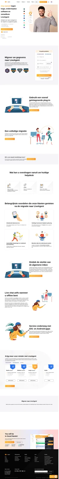 LiveAgent migratie is eenvoudig met onze voorgebouwde plugins. Beschikbaar in 43 verschillende talen en ondersteunt taalaanpasbare widgets.