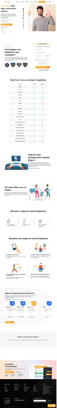 Migratie van HelpScout naar LiveAgent is een fluitje van een cent. Volg onze stapsgewijze handleiding en doe het zelf of neem contact met ons op om u te helpen.