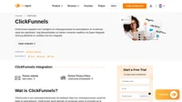 Met ClickFunnels-integratie kunt u uw verkoop-/marketingautomatisering eenvoudig beheren vanuit LiveAgent. Integreer het gewoon via Zapier en profiteer van voordelen.