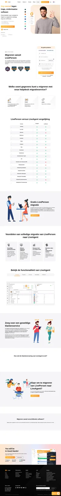 LiveAgent is een helpdeskoplossing die meerdere kanalen in één interface met elkaar verbindt. Wilt u migreren van LivePerson naar LiveAgent? We hebben de oplossing voor u.