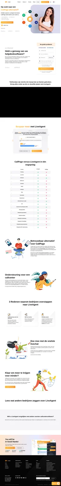 LiveAgent is een geweldig alternatief als u meer opties wilt krijgen om met uw klanten te communiceren. Schakel nu over van CallPage naar LiveAgent.