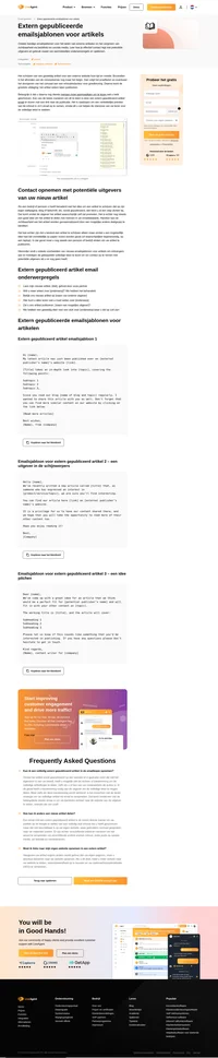 Bekijk onze emailsjablonen voor het promoten van extern gepubliceerde artikels die een link naar uw website hebben. Verzamel meer meningen met deze eenvoudige tips!