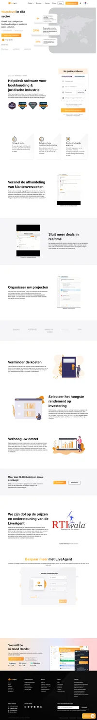 LiveAgent is in veel segmenten van de industrie gebruikt. Boekhouding en juridisch is één van die segmenten. Probeer LiveAgent vandaag nog en ontdek de voordelen.