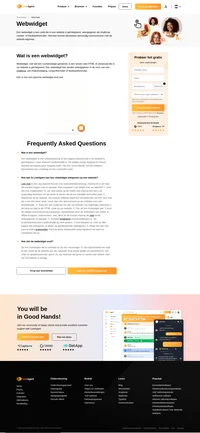 Webwidget is een strook code html of javascript die in uw website is geïntegreerd. Een webwidget kan worden weergegeven in de vorm van een chatknop of andere opties.