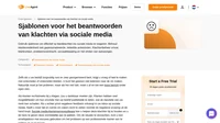 Ervaart u klachten van klanten op social media? Gebruik onze sjablonen voor het beantwoorden van klachten op sociale media om het klantenverloop te verminderen en het vertrouwen te herstellen.