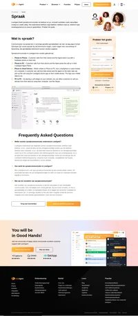 Spraakcommunicatie in liveagent kan worden gebruikt als: telefoon naar telefoon, telefoon naar pc, pc naar pc. Een klant kan vanaf zijn telefoon bellen.
