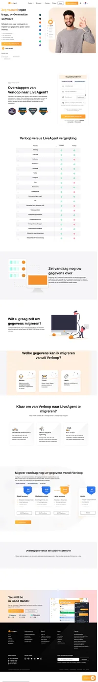LiveAgent migratie werkt momenteel aan een migratie plug-in van Verloop. Liveagent is de meest beoordeelde en de hoogst gewaardeerde helpdesk software voor KMO's in 2019 en 2020. Sluit u aan bij bedrijven als Huawei, BMW, Yamaha, O2 en de universiteit van Oxford en bied een optimale ondersteuning.