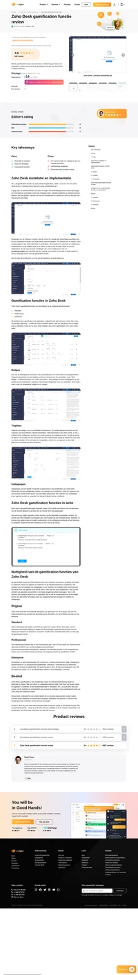 Geïnteresseerd in het toevoegen van gamification aan uw klantenondersteuning? Lees onze Zoho Desk Gamification Review en kijk of deze tool aan uw behoeften voldoet.