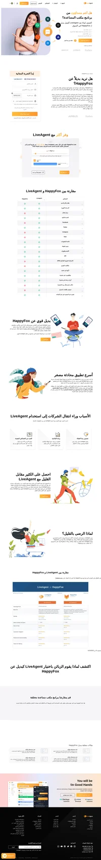 يعد LiveAgent بديلاً جيد عن HappyFox. إذ يتميز بالسعر التنافسي والعديد من خصائص مكتب المساعدة والإضافات. قم بتجربته بنفسك.