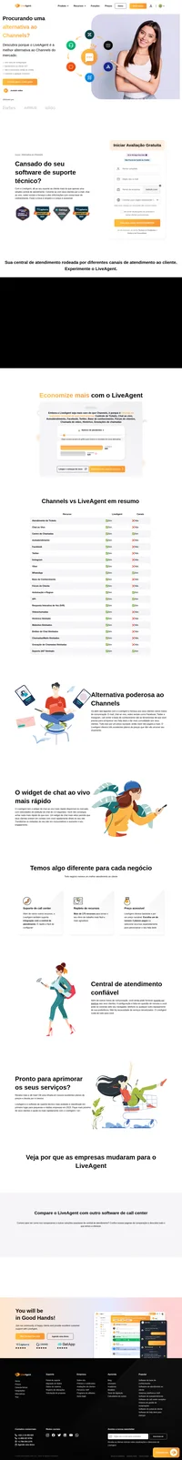 Não fique louco procurando uma alternativa para o Channels. Agora dê uma olhada no LiveAgent e no seu suporte omnichannel, ferramentas e recursos.