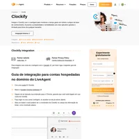 Aumente seu fluxo de trabalho com o Clockify, uma integração de acompanhamento para o LiveAgent. Acompanhe a eficiência de seu time de suporte a clientes diretamente do seu software de help desk.