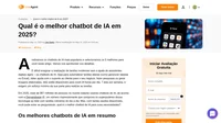Descubra os melhores chatbots de IA e conheça seus recursos, aplicações no mundo real, benefícios para os negócios e preços.
