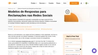 Está recebendo reclamações de clientes nas redes sociais? Use os nossos templates para resposta a reclamações nas redes sociais e diminua a evasão de clientes e reconquiste a confiança deles.