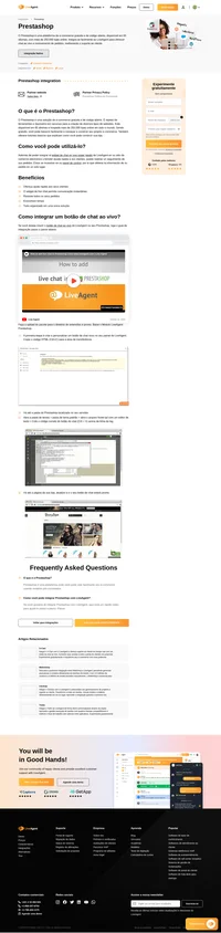 Se deseja que seus clientes possam contatá-lo mais rapidamente, insira um botão live chat no seu site Prestashop por meio de nossa integração LiveAgent.
