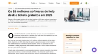 Explore os 18 melhores softwares de help desk e sistemas de tickets gratuitos de 2025. Aprimore sua experiência de atendimento ao cliente sem gastar muito.