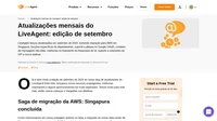Explore as atualizações mais recentes do LiveAgent para setembro de 2024: a migração para AWS continua, recurso de funções de departamento, melhorias no Assistente de Respostas por IA e mais!