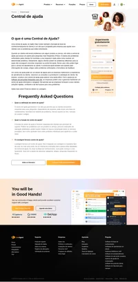 Uma central de ajuda (também chamada de base de conhecimento/portal do cliente) é um site criado pela empresa para ajudar os clientes com os problemas que enfrentam.
