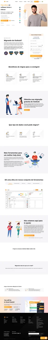 Você quer migrar do Outlook para uma solução de atendimento ao cliente unificada? Dê uma olhada e descubra mais sobre a migração de dados para o LiveAgent.
