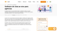 Cative a clientela da sua agência e forneça assistência instantânea aos visitantes do site com o software de chat ao vivo mais rápido do mercado.
