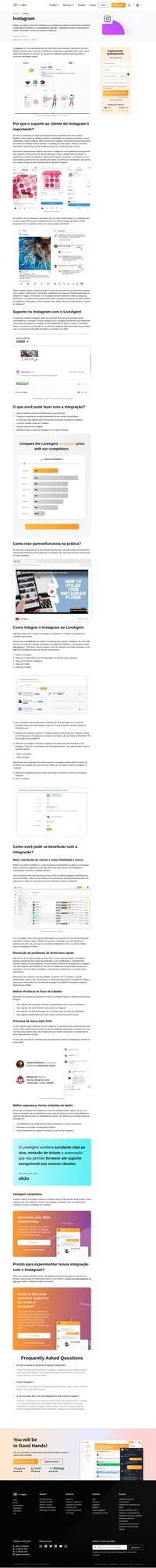 Responda aos comentários e postagens do Instagram com nossa integração perfeita. Melhore a satisfação do cliente e o serviço a partir de hoje!