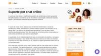 O chat online é uma das ferramentas de um software de help desk que permite aos clientes entrarem em contato com você através do seu site.