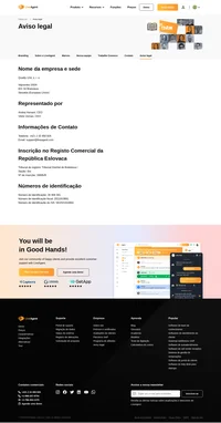 Impressum da Quality Unit, s.r.o. em Bratislava, Eslováquia. Inclui detalhes comerciais, CEOs, informações de contato, LiveAgent, contatos de vendas e aviso de direitos autorais/cookies.