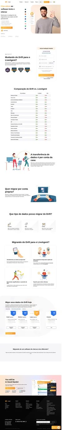 Procurando migrar seus dados do Drift para uma solução diferente? Dê uma olhada no LiveAgent e veja os benefícios. Comece seu teste gratuito hoje.