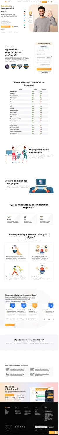 Procurando migrar seus dados do HelpCrunch para uma solução diferente? Dê uma olhada no LiveAgent e veja os benefícios. Comece sua avaliação gratuita hoje.