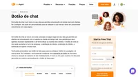 O botão de chat ao vivo é um ícone colocado em algum lugar do seu site que permite que os clientes se comuniquem com o time de atendimento ao cliente em tempo real.