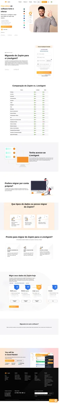 O LiveAgent está no momento trabalhando no plugin de migração do Zopim. O LiveAgent é o software de help desk mais avaliado e foi classificado em 1º lugar na categoria de pequenas e médias empresas em 2019 e 2020. Junte-se a empresas como Huawei, BMW, Yamaha e Universidade de Oxford.