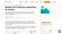 Templates de e-mails para onboarding de clientes guiam os clientes para o uso correto dos produtos ou serviços que eles adquiriram.