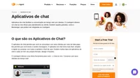 Aplicativos de chat permitem que você se comunique com um cliente em tempo real. Você pode encontrar a ferramenta de chat ao vivo como uma das 175 funcionalidades no helpdesk do LiveAgent.