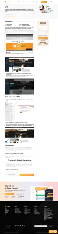 Aprimore seus sites de negócios do uKit com a integração para LiveAgent. A integração do uKit para LiveAgent permite que você coloque um botão de chat ao vivo em seu site.