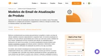 Envolva seus clientes com nossos modelos de email de atualização de produto. Eles estão prontos para usar, mas também são totalmente personalizáveis.