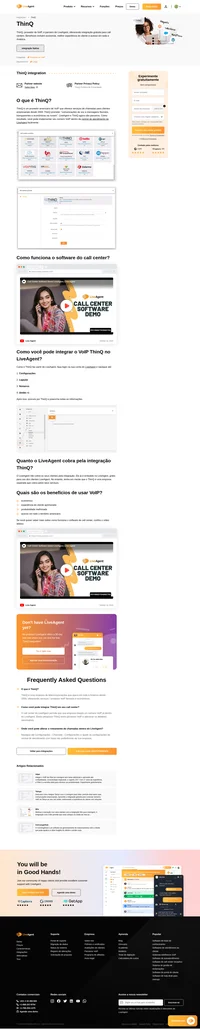 ThinQ é um provedor Americano de VoIP que oferece serviços de ligações para clientes empresariais. Aprenda sobre a integração ThinQ no LiveAgent e seus benefícios.