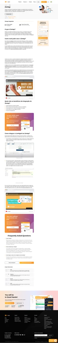 Zentap é um construtor de sites e uma solução de marketing dedicada a agentes imobiliários e empresas. Agora também com chat ao vivo LiveAgent.