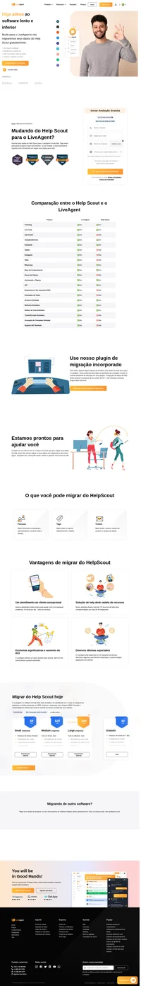 Importar seus dados do HelpScout para o LiveAgent é muito fácil. Siga nosso guia passo-a-passo e faça você mesmo, ou nos contate, e nosso pessoal do suporte técnico ficará feliz em migrar seus dados para você.