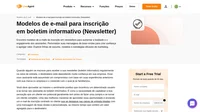 Use nossos modelos de e-mail de inscrição em boletim informativo (Newsletter) para causar uma boa primeira impressão em seus assinantes de boletim informativo por e-mail.