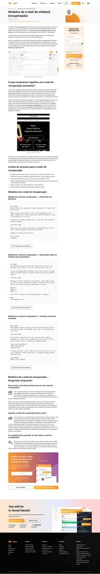 Recupere seus clientes desinteressados com nossos modelos de e-mail prontos e totalmente personalizáveis. Salve os modelos como mensagens prontas ou como campanhas.