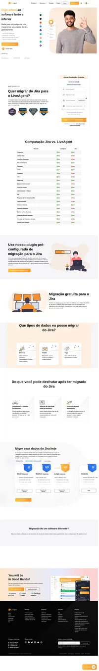 O LiveAgent oferece uma migração gratuita de dados para o LiveAgent. Transfira todos os seus dados simplesmente usando nosso plugin de migração ou deixe que nosso time o ajude.